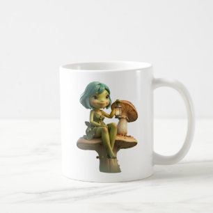 Mug Jolie Fille Grenouille avec Lanterne sur Champigno