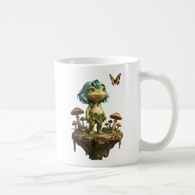 Mug Jolie Fille Grenouille Parmi les Champignons avec  (Droite)