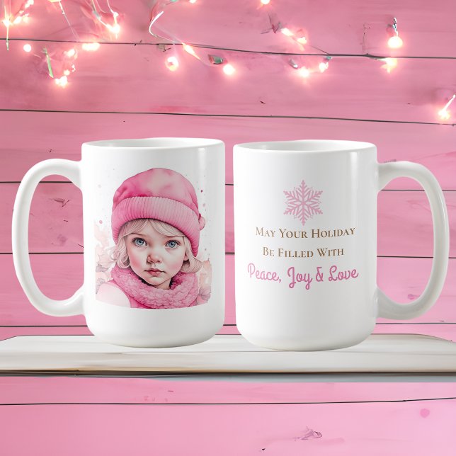 Mug Jolie fille Vintage rose et citation (Créateur téléchargé)