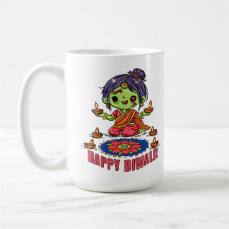 Mug Jolie fille zombie célébrant Diwali