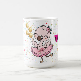 Mug Jolie flamant rose ballerine  