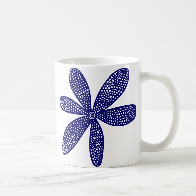 Mug Jolie Fleur - Bleu Profond Marine (Droite)