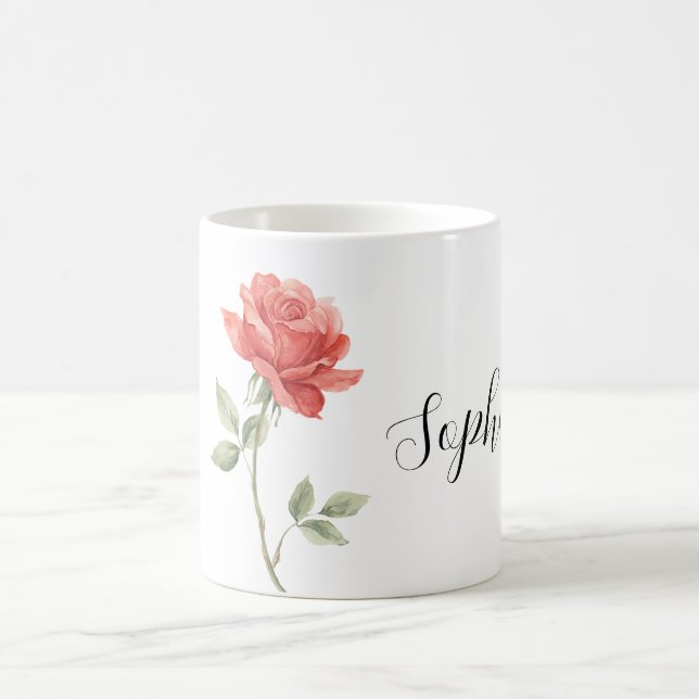 Mug Jolie Fleur de Rose Rouge (Centre)