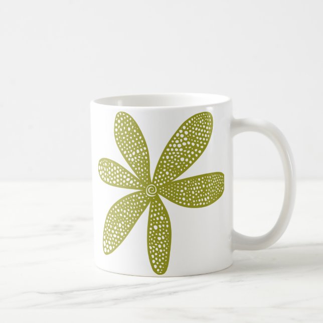 Mug Jolie Fleur - Olive (Droite)