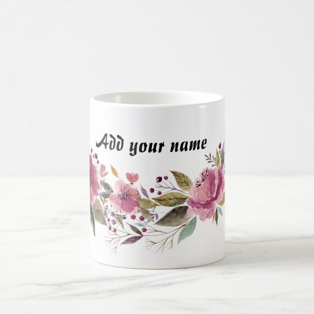 Mug Jolie Fleur (Personnalisable) (Centre)