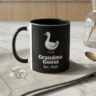 Mug Jolie Grand-mère Oie Année Minimaliste Oie