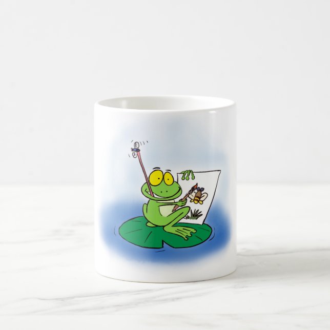 Mug Jolie grenouille dessinatrice. (Centre)