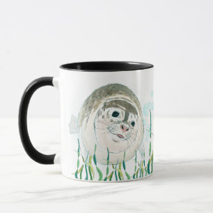 Mug Jolie illustration couleur bébé phoque Good Mornin