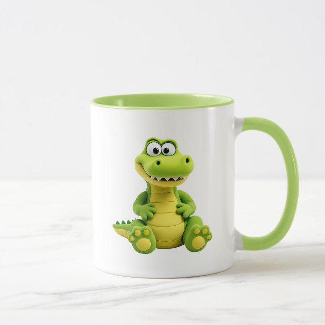 Mug Jolie image d’un crocodile rigolo. (Droite)