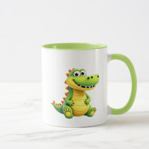 Mug Jolie image d’un crocodile rigolo en peluches.