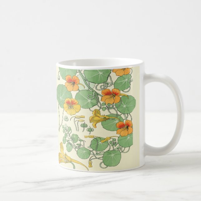Mug Jolie impression Art nouveau Nasturtium (Droite)