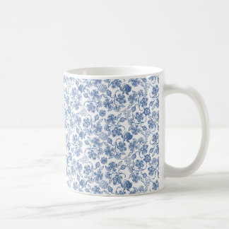 Mug Jolie impression florale ethnique de bleu d'indigo