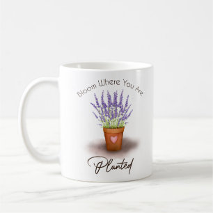 Mug Jolie lavande violette plante fleurs de pot planté
