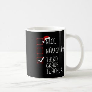 Mug Jolie liste de Noël de professeur de troisième ann