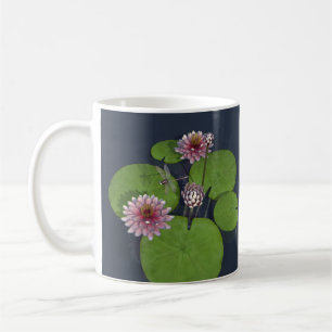 Mug Jolie Lys d'eau rose et libellule
