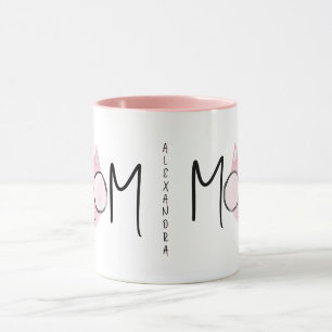 Mug Jolie maman chat rose personnalisée pour la fête d