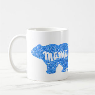 Mug Jolie maman ours bleu scintillant design pour elle