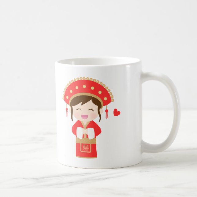 Mug Jolie mariée de mariage traditionnel chinois pour  (Droite)