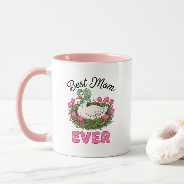 Mug Jolie meilleure maman que jamais art de mots  (Avec donut)