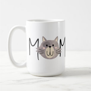 Mug Jolie mère de chat gris personnalisée pour la fête