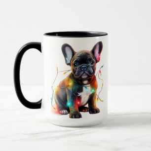 MUG JOLIE NOËL VACANCES CHIEN FRANÇAIS BULLDOG PUPPY C