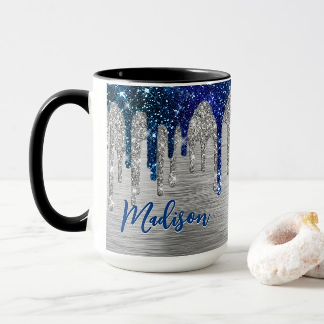 Mug Jolie Parties scintillant bleue moderne Drivers mo (Avec donut)