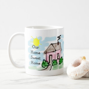 Mug Jolie petite maison rose Notre maison douce demeur
