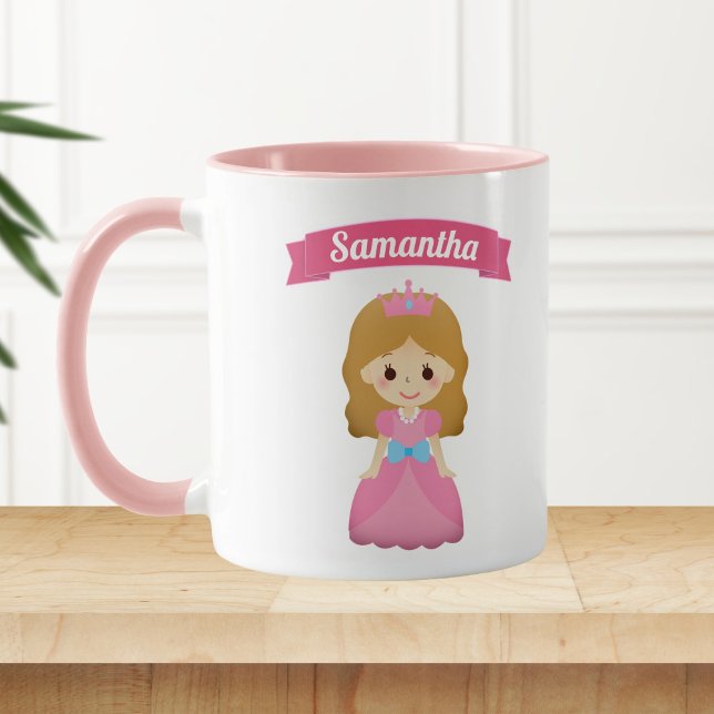 Mug Jolie Petite Princesse Rose Enfants (Créateur téléchargé)