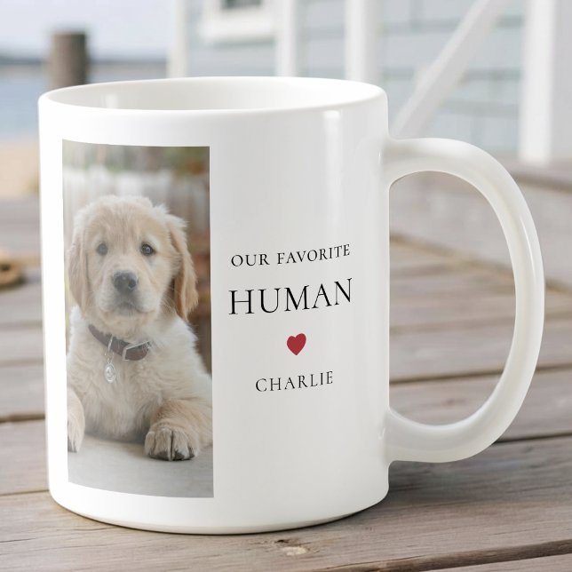 Mug Jolie Photo de Chien Nom Moderne Simple (Créateur téléchargé)