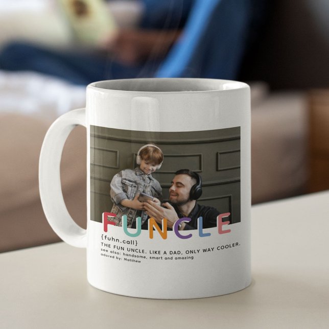 Mug Jolie photo de typographie Funcle moderne  (Créateur téléchargé)
