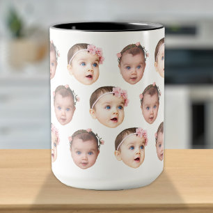 Mug Jolie photo personnalisée de bébé avec 2 photos