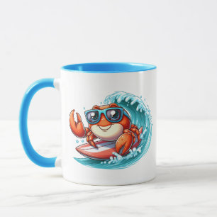 Mug Jolie plage maison crabe ajouter monogramme