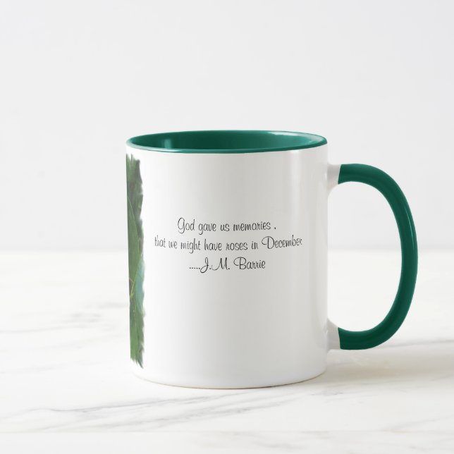 Mug Jolie rose rose avec poème anniversaire (Droite)