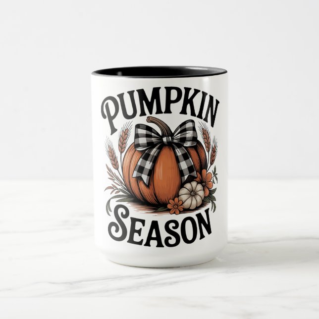 Mug Jolie saison des citrouilles à carreaux de buffle (Centre)