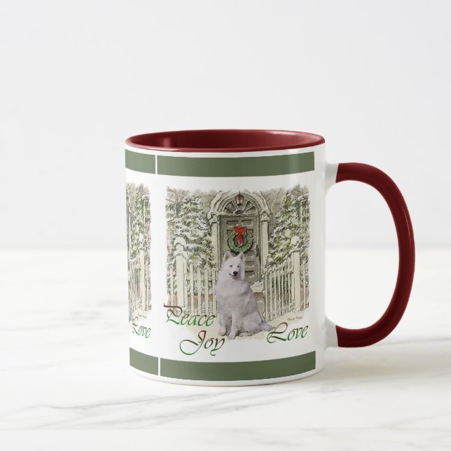 Mug Jolie Samoyed Amateurs Cadeaux de Noël (Droite)