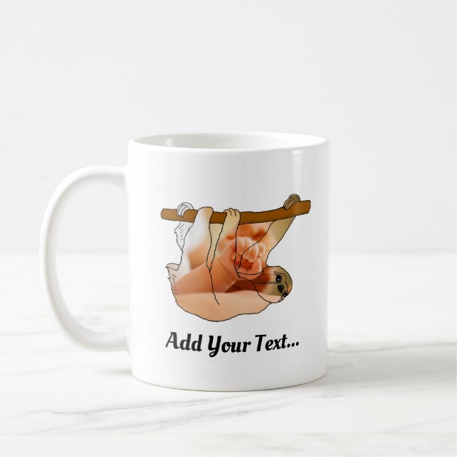 Mug Jolie Sloth Pénétrée | Ajouter votre photo et votr (Gauche)