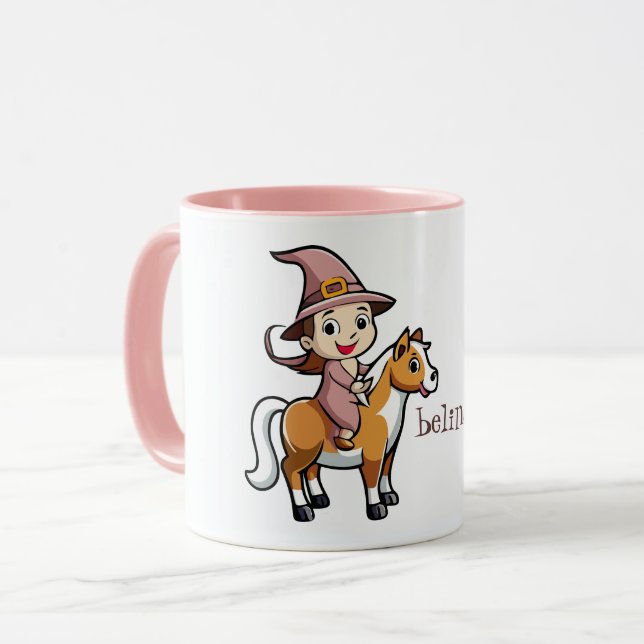 Mug Jolie sorcière à cheval (Devant gauche)