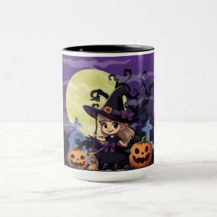 Mug Jolie Sorcière d'Halloween Anime