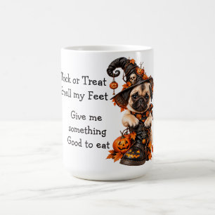 Mug Jolie sorcière Pug Halloween Trick or Treat