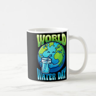 Mug Jolie terre buvant de l'eau journée mondiale de l'