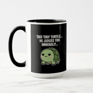Mug Jolie Tortue Judicieuse Sarcasme Minimaliste Drô