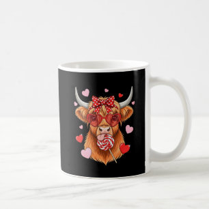 Mug Jolie vache des Highlands avec des lunettes de sol