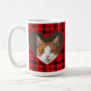 Mug Jolie Valentines Jour Rouge Plaid Pour Chats Amate