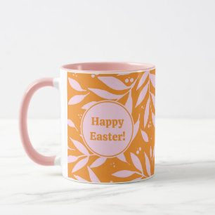 Mug Jolies branches pastel - orange et rose Pâques