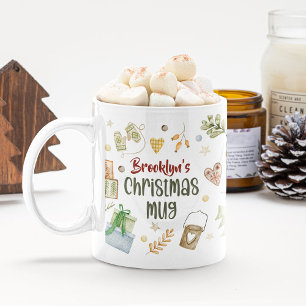 Mug Jolies 'choses préférées' Noël Personnalisé