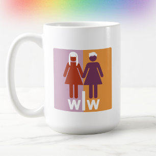 Mug Jolies couleurs minimalistes de fierté lesbienne 