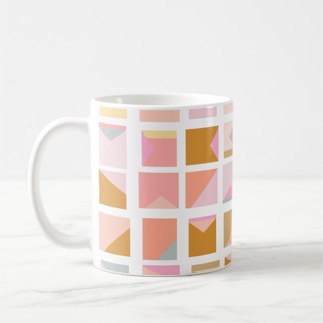 Mug Jolies couleurs pastel Design géométrique moderne (Gauche)