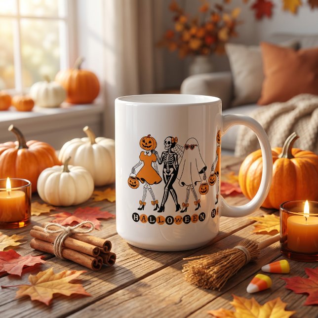 Mug Jolies Filles d'Halloween Squelette Fantôme Citrou (Créateur téléchargé)