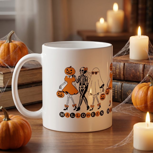 Mug Jolies Filles d'Halloween Squelette Fantôme Citrou (Créateur téléchargé)