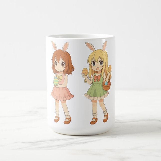 Mug Jolies filles lapins de Pâques en anime (Centre)